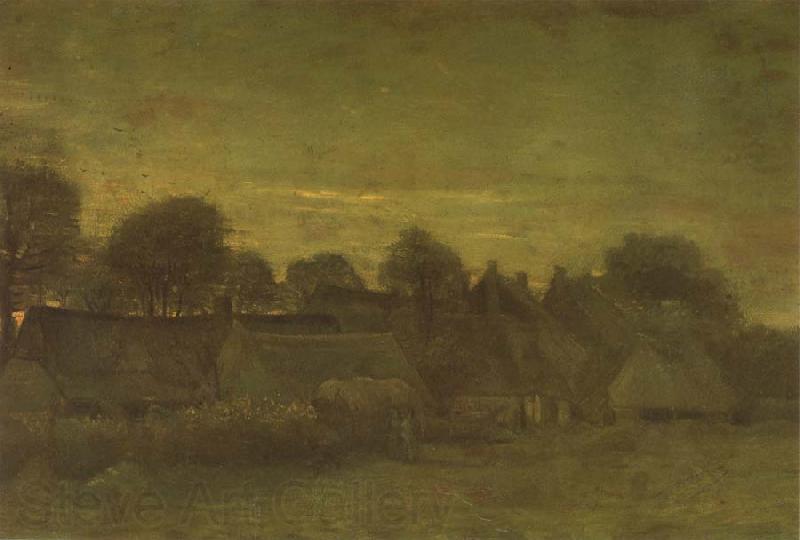 Vincent Van Gogh Village at Sunset (nn04) Germany oil painting art